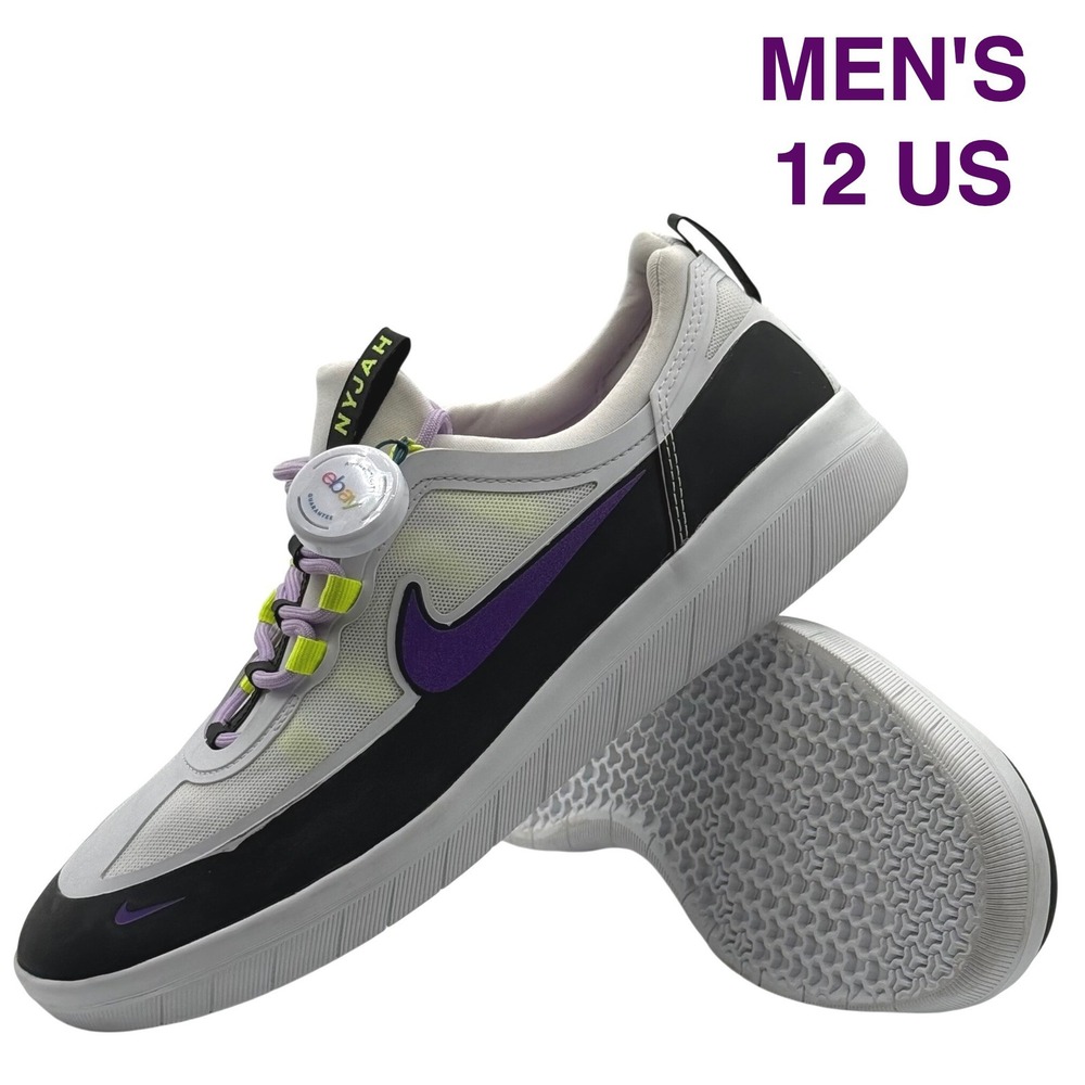 Nike SB Nyjah Free 2 Men's Size 12 Summit White Court Purple Skate BV2078-009
